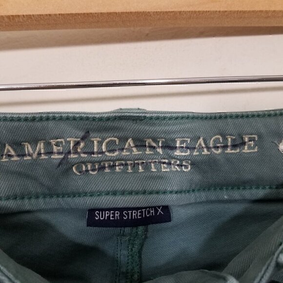 American Eagle Jegging Super Stretch Jeans Green Size 6 - Picture 3 of 7